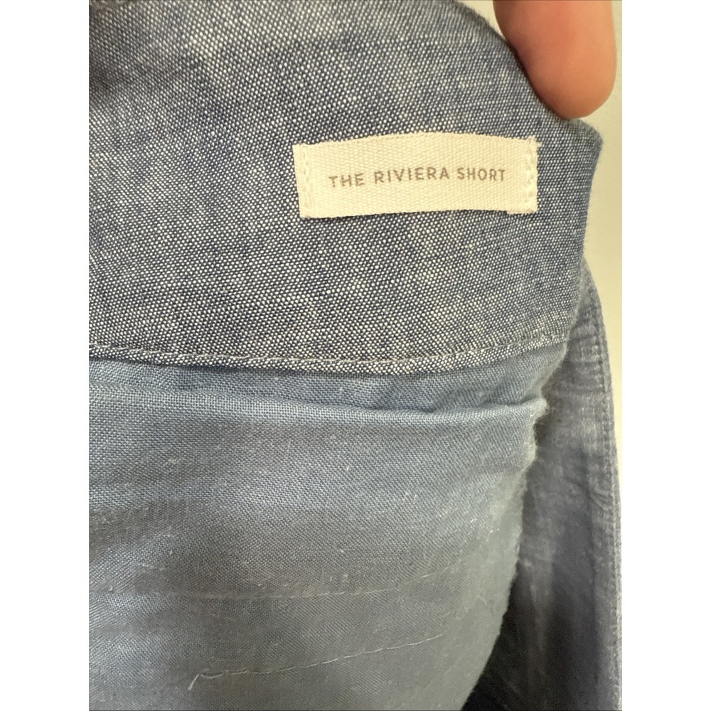 LOFT Riviera Short Size 10 Blue Pineapple Embroidered 100% Cotton Shorts Cruise‎ - Picture 6 of 7